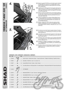 Stelaż kufra tył SHAD do Yamaha T-MAX XP 500 ABS