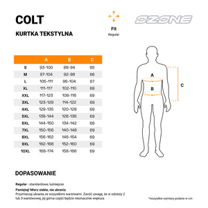 Kurtka motocyklowa OZONE Colt czarna
