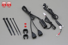 Daytona Źródła zasilania z 2 portami USB na przewodach do montażu na kierownicy motocykla 87238