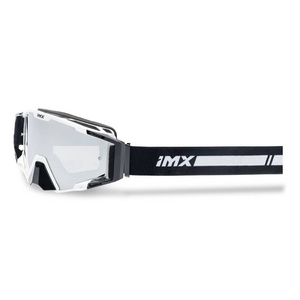 Gogle motocyklowe IMX Sand White Gloss - Szyba Silver Iridium + Clear (2 Szyby W Zestawie)