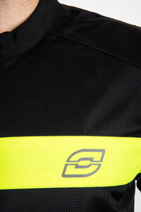 Damska kurtka motocyklowa miejska tekstylna OZONE DART czarna żółty fluo