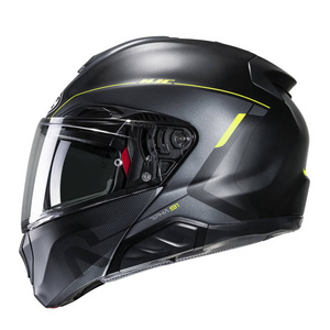 Kask motocyklowy szczękowy HJC RPHA 91 Combust czarny/żółty