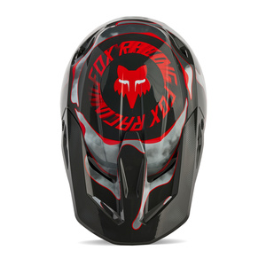 Kask cross offroad motocyklowy FOX V1 Atlas szary/czerwony