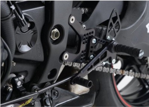 Podnóżki regulowane R&G Kawasaki ZX6-R 05-13 Race Gearbox zestaw