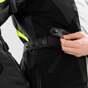 Damska kurtka motocyklowa tekstylna miejska/turystyczna Rebelhorn HIKER IV czarny-szary-żółty fluo