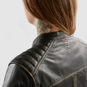 Damska kurtka motocyklowa skórzana miejska Rebelhorn HUNTER II brązowy vintage