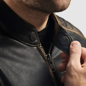 Kurtka motocyklowa skórzana miejska Rebelhorn HUNTER II brązowy vintage