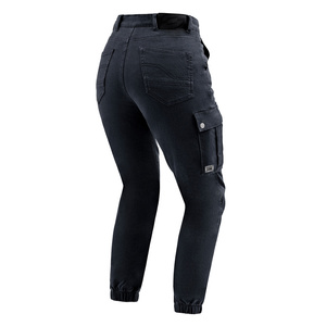 Damskie jeansy motocyklowe OZONE JANE JOGGER FIT czarne
