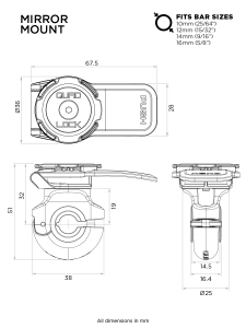 Podstawa Uchwyt Kierownica Mocowanie Montaż QUAD LOCK Uniwersalny