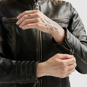 Damska kurtka motocyklowa skórzana miejska Rebelhorn HUNTER II brązowy vintage