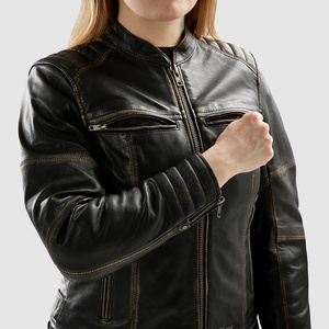 Damska kurtka motocyklowa skórzana miejska Rebelhorn HUNTER II brązowy vintage