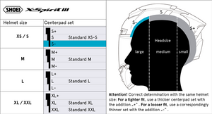 Wnętrze do kasku SHOEI Type-I Center Pad Set S- X-