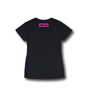 Koszulka T-shirt damski DAVCA black pink logo