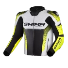 Kurtka motocyklowa skórzana sportowa Shima STR 2.0 biały/fluo