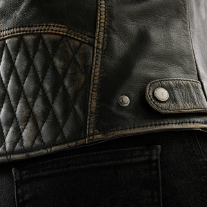 Damska kurtka motocyklowa skórzana miejska Rebelhorn HUNTER II brązowy vintage