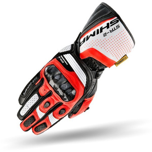 Rękawice motocyklowe skórzane sportowe Shima STR-2 GLOVES czerwony