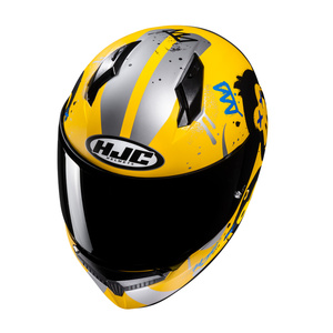 Kask motocyklowy integralny HJC C10 Geti żółty/srebrny