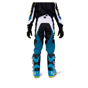 Dziecięce spodnie motocyklowe cross offroad FOX 180 Nitro Maui niebieski Junior