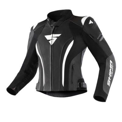 Damska kurtka motocyklowa skórzana sportowa Shima MIURA 2.0 czarny/biały