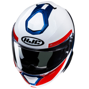 Kask motocyklowy szczękowy HJC I91 Bina biały/niebieski