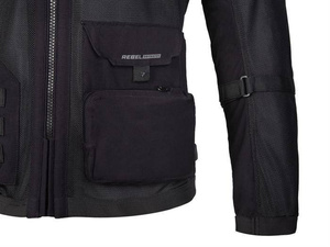 Kurtka motocyklowa tekstylna miejska Rebelhorn BRUTALE czarny