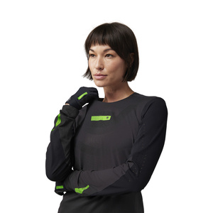 Koszulka rowerowa z długim rękawem damska FOX Lady Rawtec Black