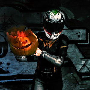 Spodnie motocyklowe skórzane damskie Rebelhorn REBEL czarny-złoty